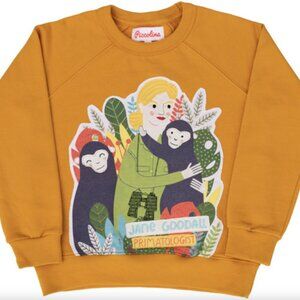Piccolina Jane Goodall Embroidered Applique Sweatshirt Size 6